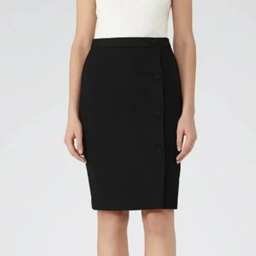 Reiss Ricky Button-Front Pencil Skirt - Picture 1 of 8